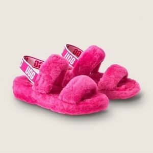 Uggs Women's Pink Fluff Slippers